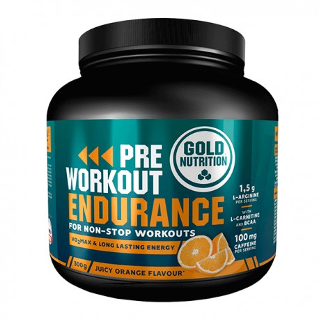 Pre Workout Endurance Laranja 300g Gold Nutrition